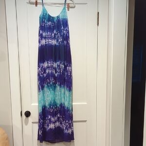 Show Me Your MuMu Teal And Purple Maxi Dress Size X-small